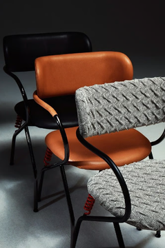 SPRING - Leather chair with armrests by La Manufacture - view 3